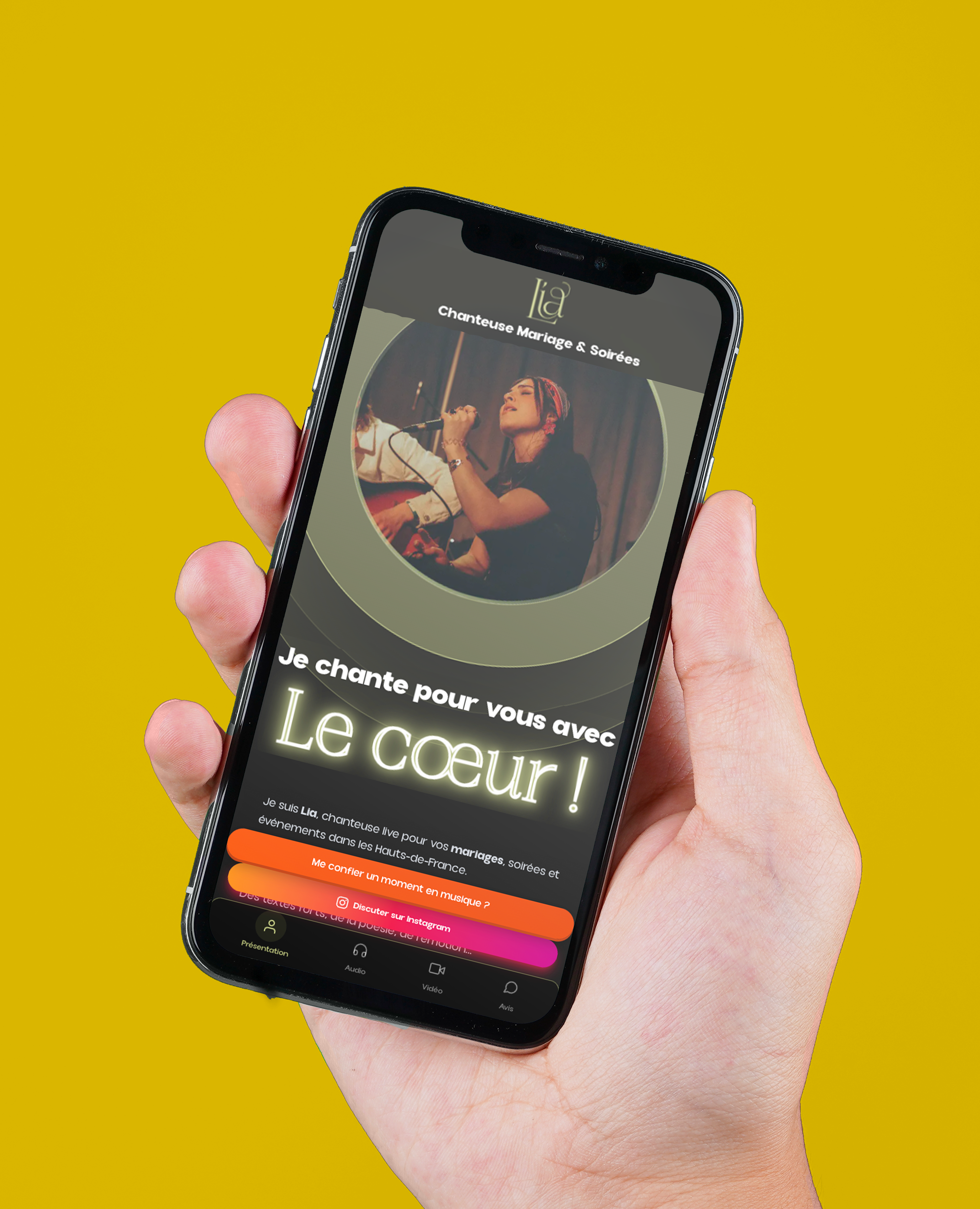 image du site internet de Lia sur mobile