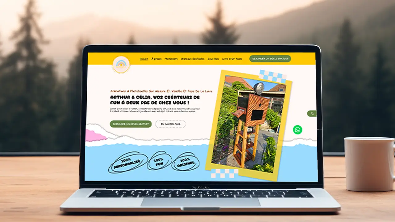 Création Maquette site web Ordinateur